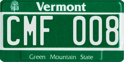 VT license plate CMF008