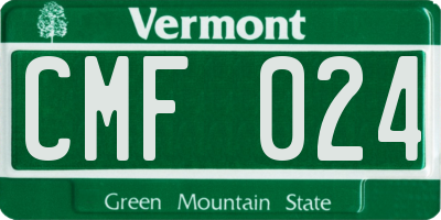 VT license plate CMF024