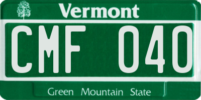 VT license plate CMF040