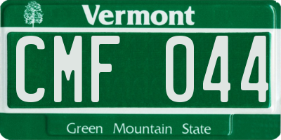 VT license plate CMF044