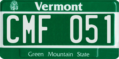 VT license plate CMF051