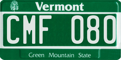 VT license plate CMF080