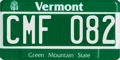 VT license plate CMF082
