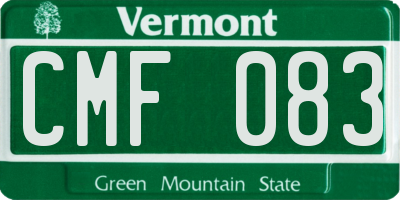 VT license plate CMF083