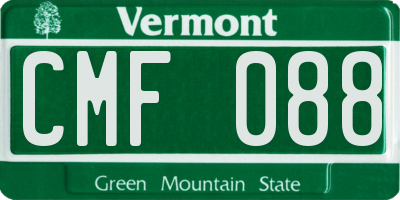VT license plate CMF088