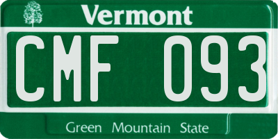 VT license plate CMF093