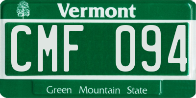 VT license plate CMF094