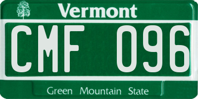 VT license plate CMF096