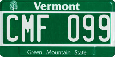 VT license plate CMF099