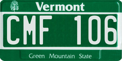 VT license plate CMF106