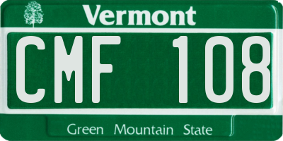 VT license plate CMF108