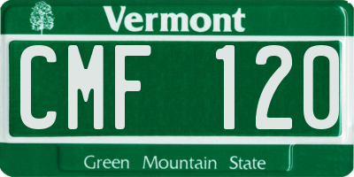 VT license plate CMF120