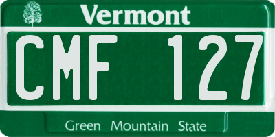VT license plate CMF127