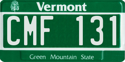 VT license plate CMF131