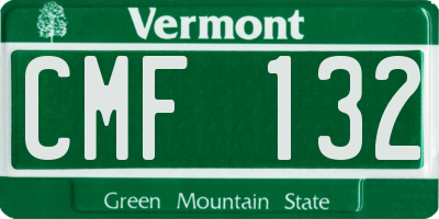 VT license plate CMF132