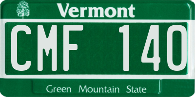 VT license plate CMF140