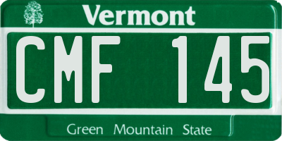 VT license plate CMF145