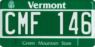 VT license plate CMF146