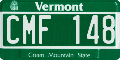 VT license plate CMF148