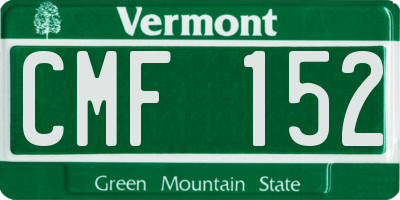 VT license plate CMF152