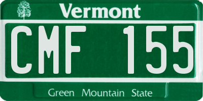 VT license plate CMF155