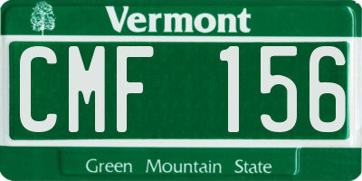 VT license plate CMF156