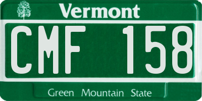 VT license plate CMF158