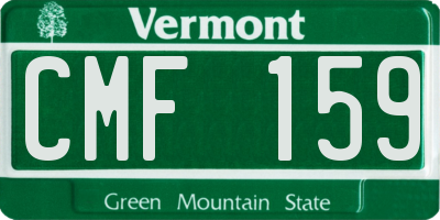 VT license plate CMF159