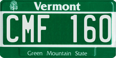 VT license plate CMF160