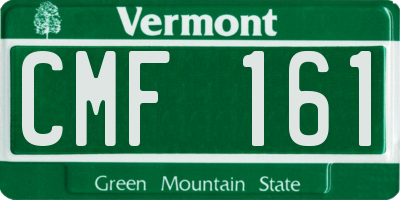 VT license plate CMF161