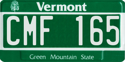 VT license plate CMF165
