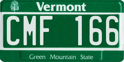 VT license plate CMF166