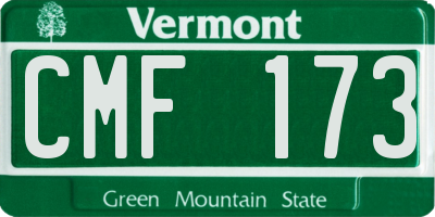 VT license plate CMF173