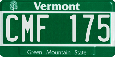 VT license plate CMF175