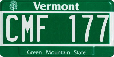 VT license plate CMF177