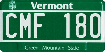 VT license plate CMF180