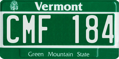 VT license plate CMF184