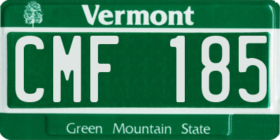 VT license plate CMF185