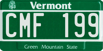 VT license plate CMF199
