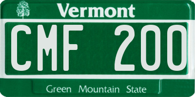 VT license plate CMF200