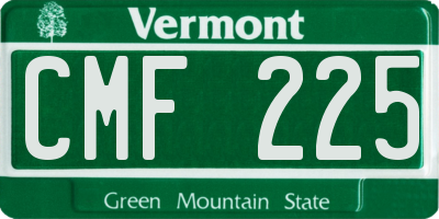 VT license plate CMF225