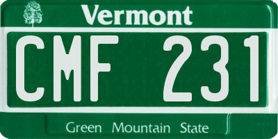 VT license plate CMF231