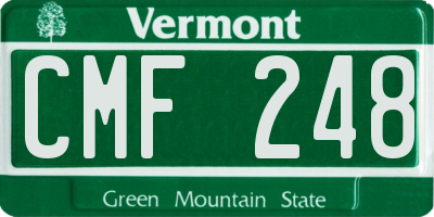 VT license plate CMF248