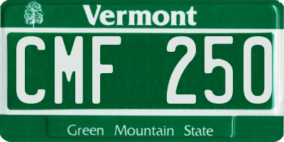 VT license plate CMF250