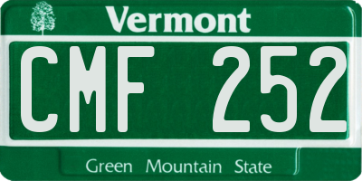 VT license plate CMF252