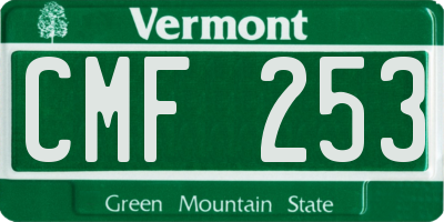 VT license plate CMF253
