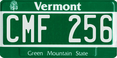 VT license plate CMF256