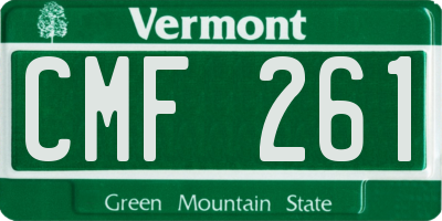 VT license plate CMF261