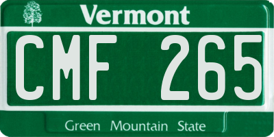VT license plate CMF265