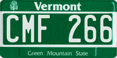 VT license plate CMF266